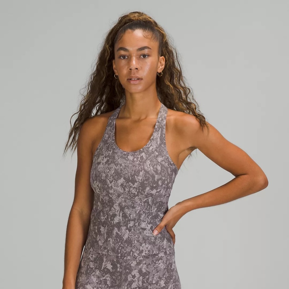 lululemon Nulu Racerback Tank Top, Size 4 Purple Print, NWT